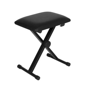 Alpha Piano Stool Adjustable Height Keyboard Seat Portable Bench Chair Black