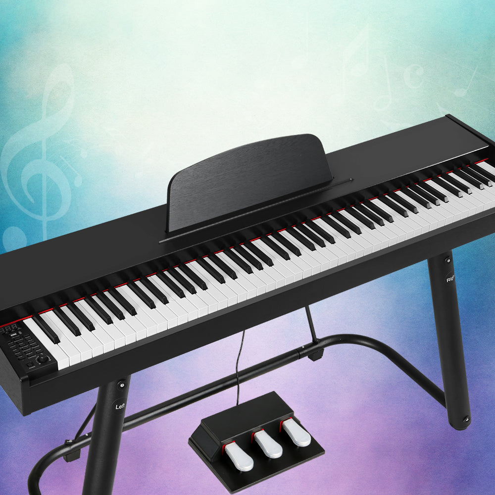 Alpha 88 Keys Electronic Piano Keyboard Digital Electric W/ Stand Full Weighted