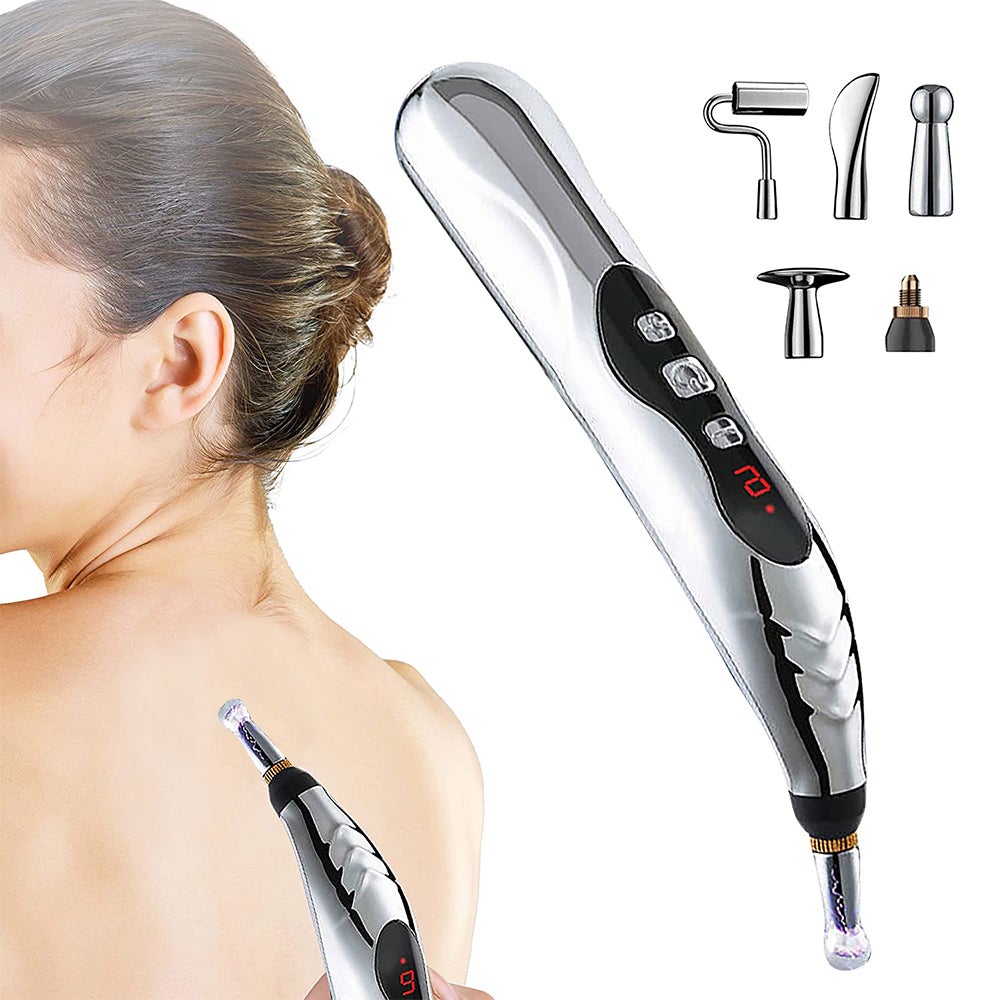 Electric Acupuncture Pen Body Head Neck Massager Meridian Energy Heal 9 Gear