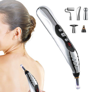 Electric Acupuncture Pen Body Head Neck Massager Meridian Energy Heal 9 Gear