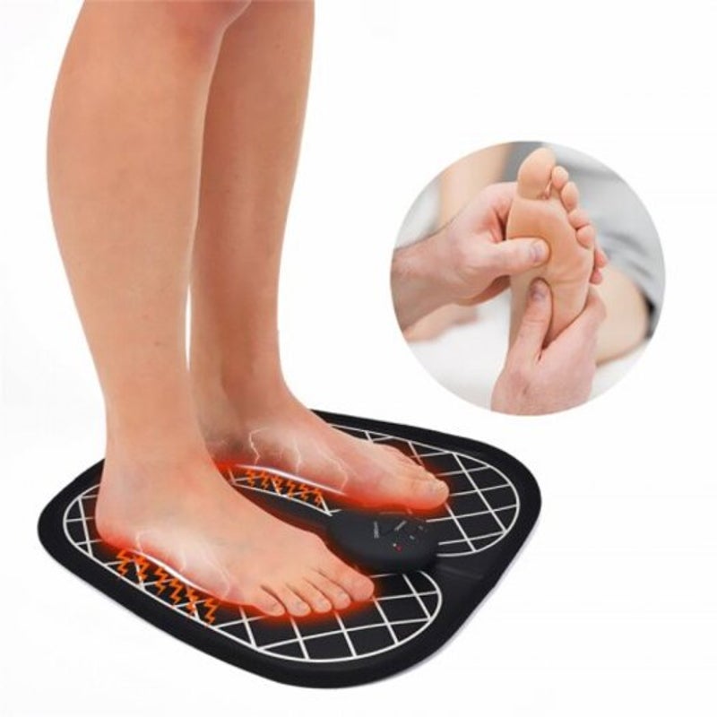 Electric Foot Massager Pad Feet Muscle Stimulator Mat Improve Blood Circulation Alleviate Pain Health Care Black