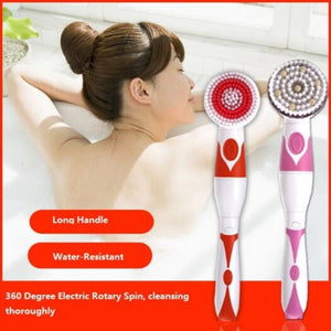 Electric Waterproof Spa Massage Brush Spin Shower Facial Body Cleansing Kit