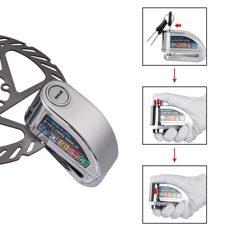 Bike Locks Electronic Anti Theft Waterproof Bicycle Mtb Motorbikes Brake Disc