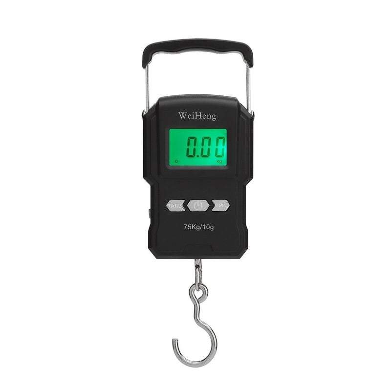 Electronic Weighing Scale Lcd Digital Display Hanging Hook With Measuring Tape