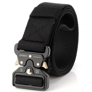 Multi Function Quick Release Military Style Shooters Nylon Tactical Belt With Metal Buckle Black