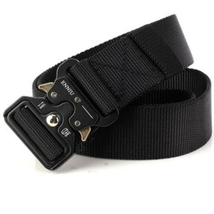 Multi Function Quick Release Military Style Shooters Nylon Tactical Belt With Metal Buckle Black