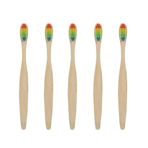 Personal Care Eco Friendly Bamboo Toothbrushes With Rainbow Bristles Oral