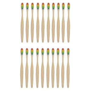 Personal Care Eco Friendly Bamboo Toothbrushes With Rainbow Bristles Oral