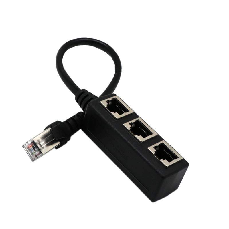 Mobile Phone Ethernet Cable Rj45 Adapter Splitter 1 Male To 3 Female Port Lan Network