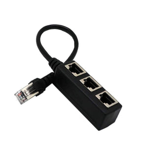 Mobile Phone Ethernet Cable Rj45 Adapter Splitter 1 Male To 3 Female Port Lan Network