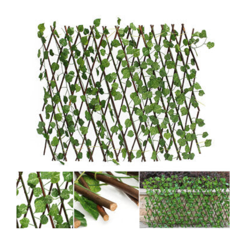 Expandable Artificial Ivy Leaf Fence Garden Patio Decorations Screen