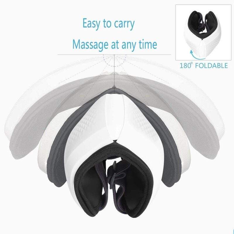 Eye Masks Massager Rechargeable Wireless Digital Temple With Heating Air Pressure Point Vibration And Music For Care Hea