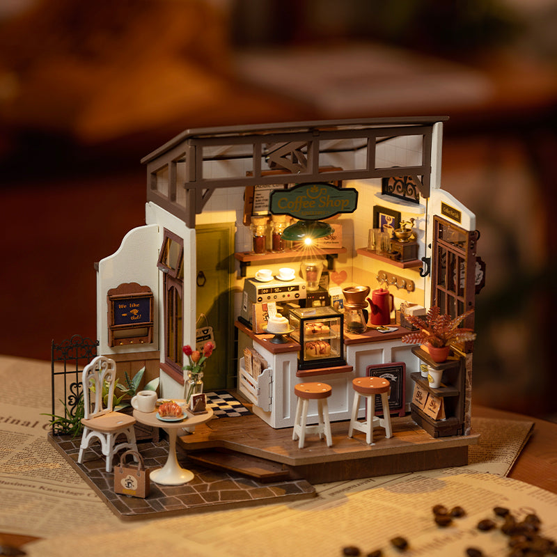 Rolife No.17 Cafe Miniature House Kit Dg162 3D Wooden Building Toys Gifts