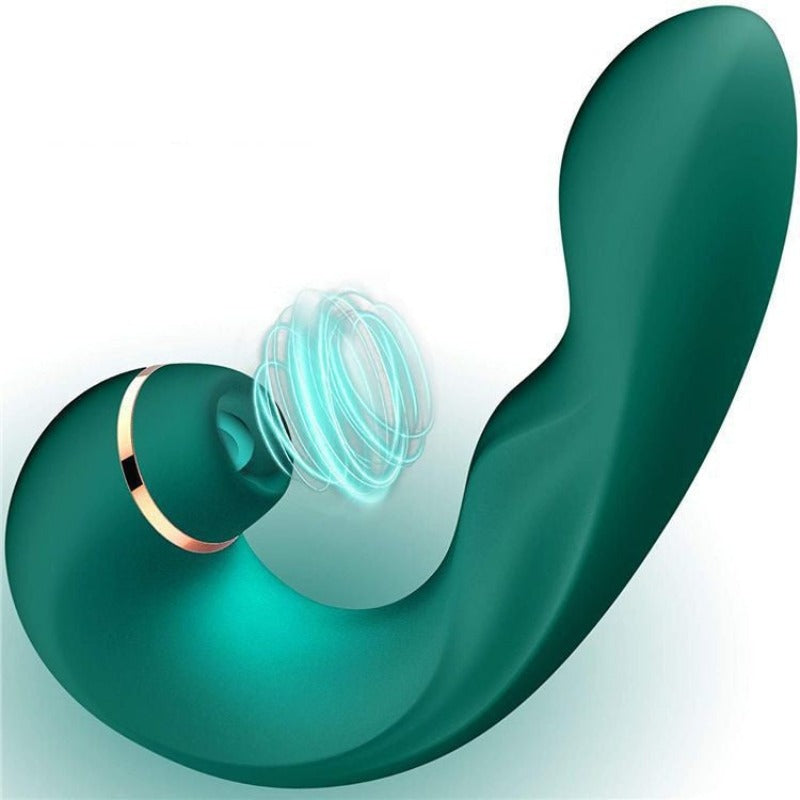 Women's Gspot Clitoral Excitement Massage Pat Sucking Vibrator Green Purple Pin