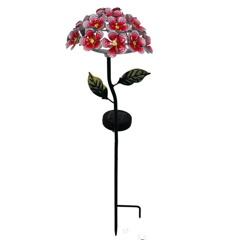 Artificial Hydrangea Flower Led Solar Light Garden Lighting