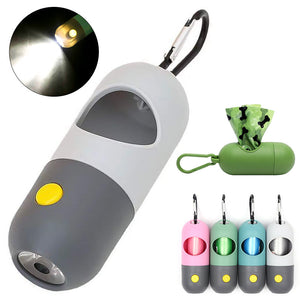 Led Light Pet Waste Bag Dispenser For Dogs Cats With Poop Scooper And Bags