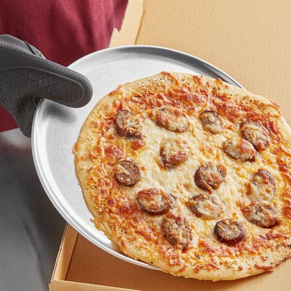 12 Inch Pizza Tray Aluminum Round Rimmed Non Stick Baking Pan For Kitchen