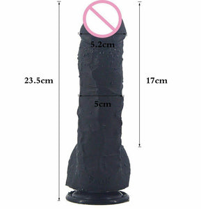 23. 9.3Inch Silicone Faak Dildo Realistic 5Cm Thick Butt Plug Anal Brown