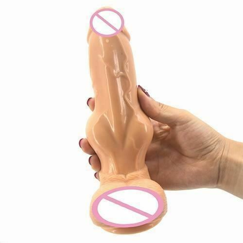 Faak Big Silicone Dildo Thick Butt Plug Anal Sex Toy Black