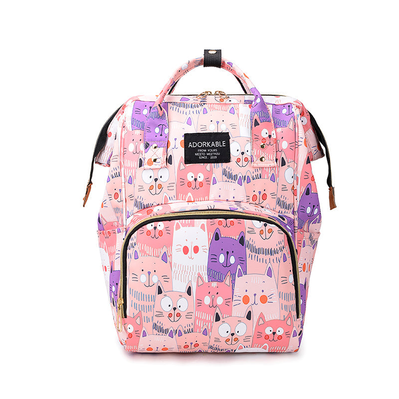 Cute Colourful Multifunctional Backpack Nappy Bag