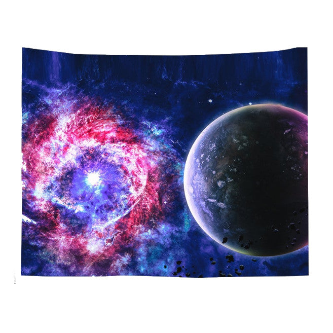 Fantastic Galaxy Planet Stars Universe On Wall Tapestry