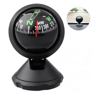 Fashion Multi Function Auto Mini Car Compass Compact Ball Black