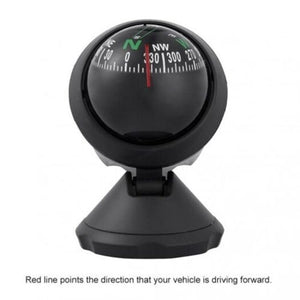 Fashion Multi Function Auto Mini Car Compass Compact Ball Black