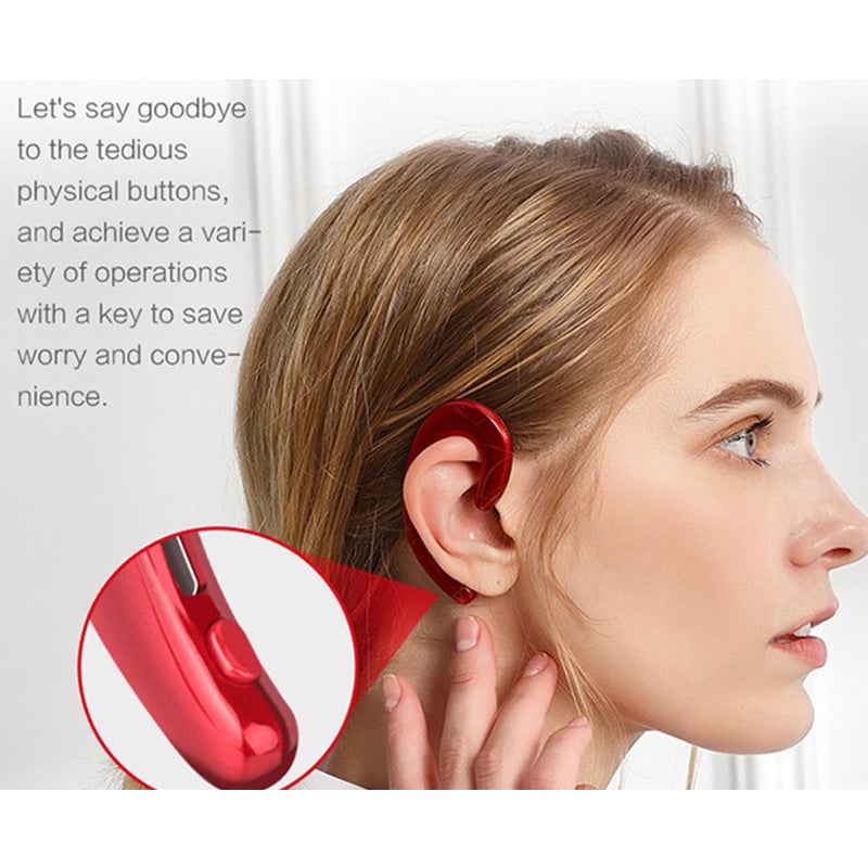 Bluetooth 4.1 Headphones Ear Mount Wireless Bone Conduction Mic Voice Control