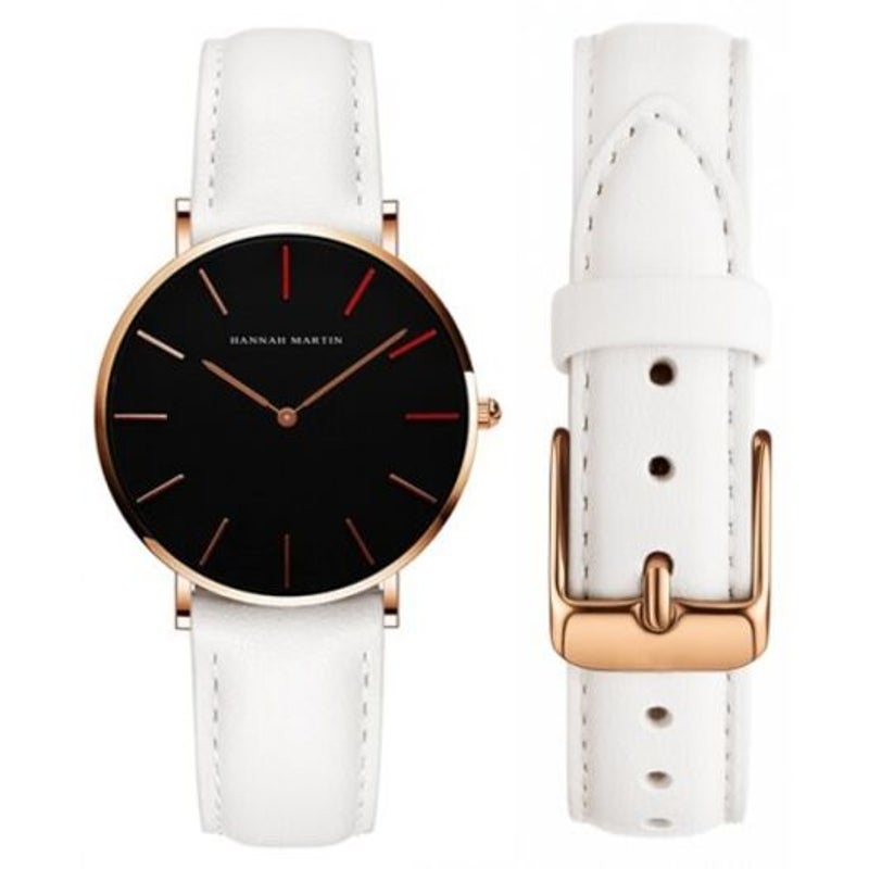 Veile Studios Fashion Women Waterproof Ladies Quartz Strap Watches White