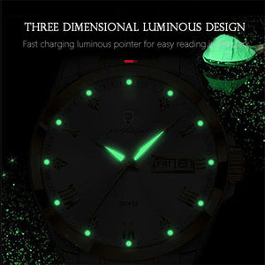 Waterproof Luminous Double Calendar Men's Wrist Watch Jewelry