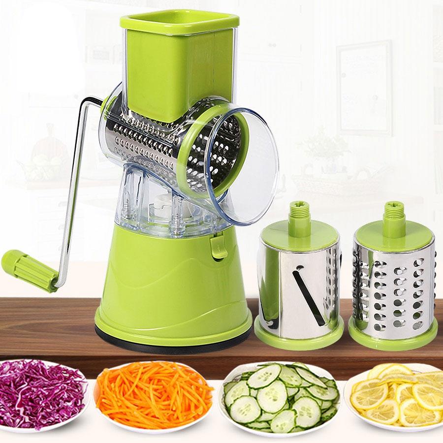 Manual Multifunctional Round Mandoline Slicer Grater