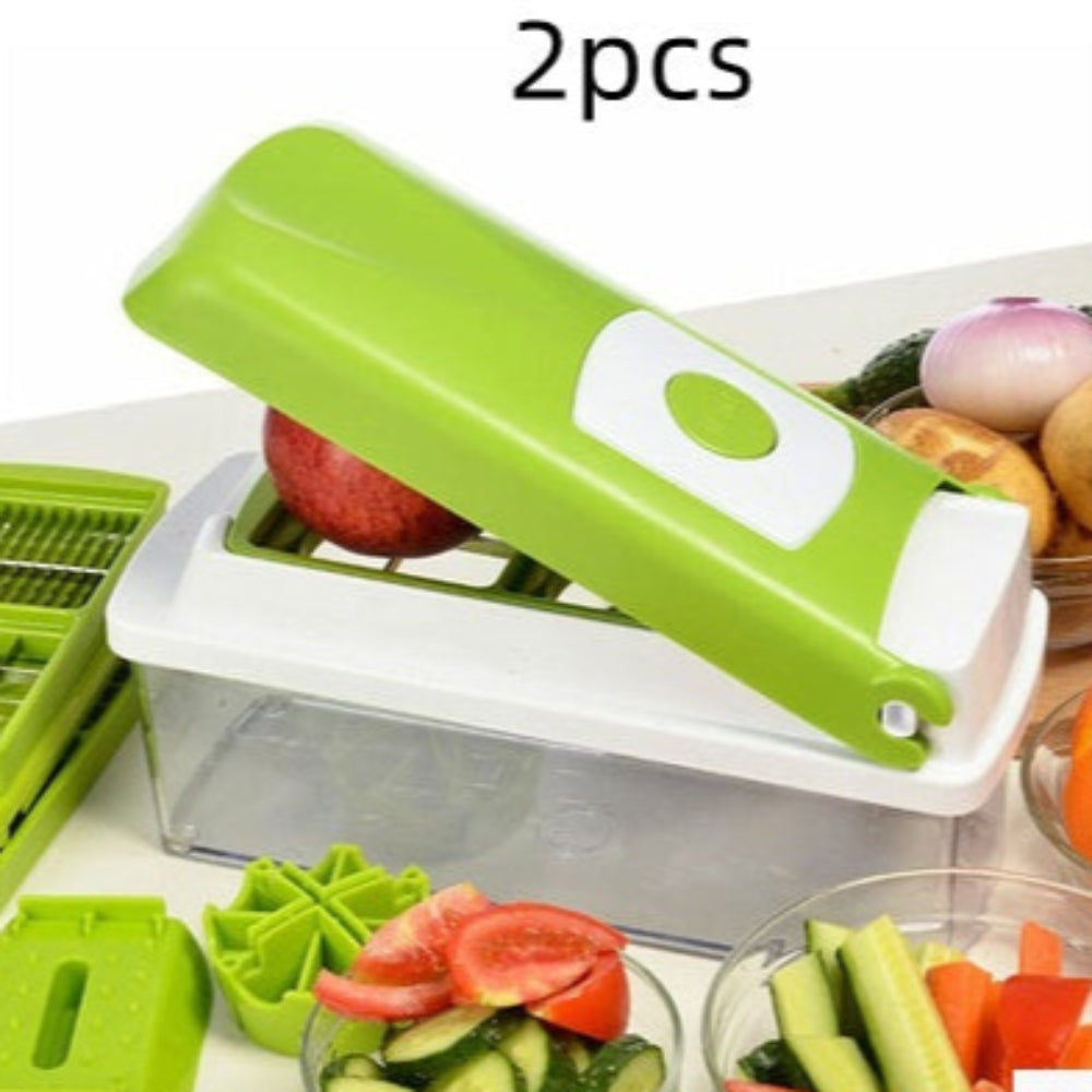 12 Pieces Multifunctional Vegetable Chopper Handle Food Grate Slicer Dicer Kitchen Gadgets