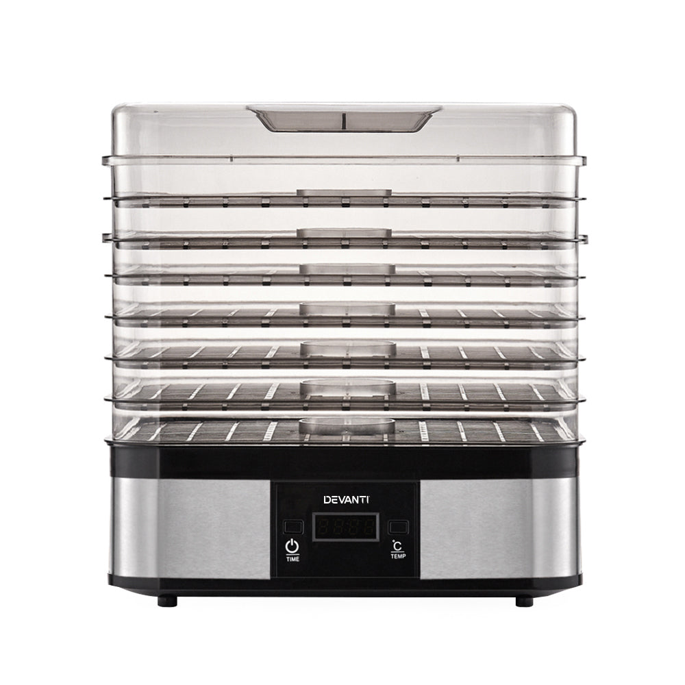 Devanti Food Dehydrator With 7 Trays - Silver