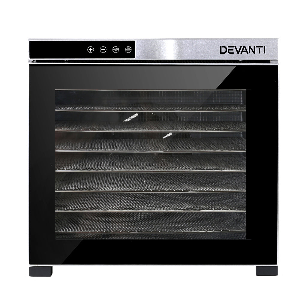 Devanti Food Dehydrators Beef Jerky Fruit Dryer Stainless Steel