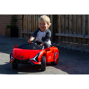 Ferrari Inspired 12V Ride-On Electric Car With Remote Control Red