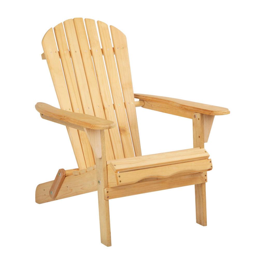 Gardeon Outdoor Chairs Furniture Beach Lounge Wooden Adirondack Garden Patio