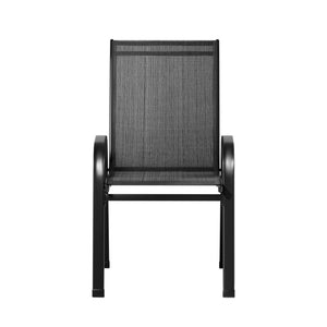 Gardeon 4X Outdoor Stackable Chairs Lounge Bistro Set Patio Furniture