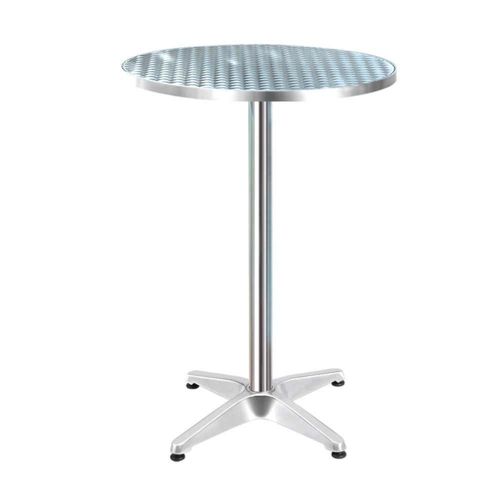 Gardeon Outdoor Bar Table Indoor Furniture Adjustable Aluminium Round 70 Inch 110Cm S