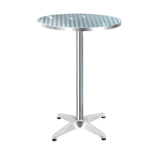 Gardeon Outdoor Bar Table Indoor Furniture Adjustable Aluminium Round 70 Inch 110Cm S