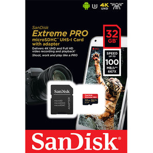 Sandisk Sdsqxcg-032G-Gn6ma 32Gb Micro Sdhc Extreme Pro 4K A1 V30 Uhs-I/ U3 100Mb/S