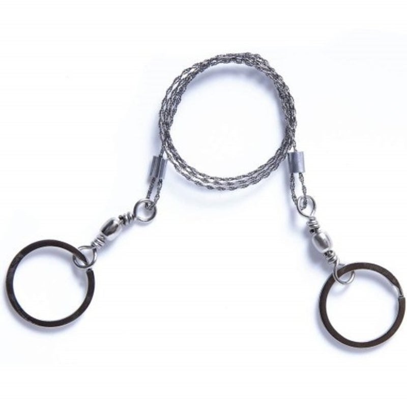 Field Survival Stainless Wire Saw Hand Chain Tool Silver