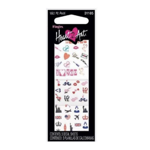 Fing'rs Pk3 Heart 2 Art Nail Art Stickers 101 31185 (Carded)