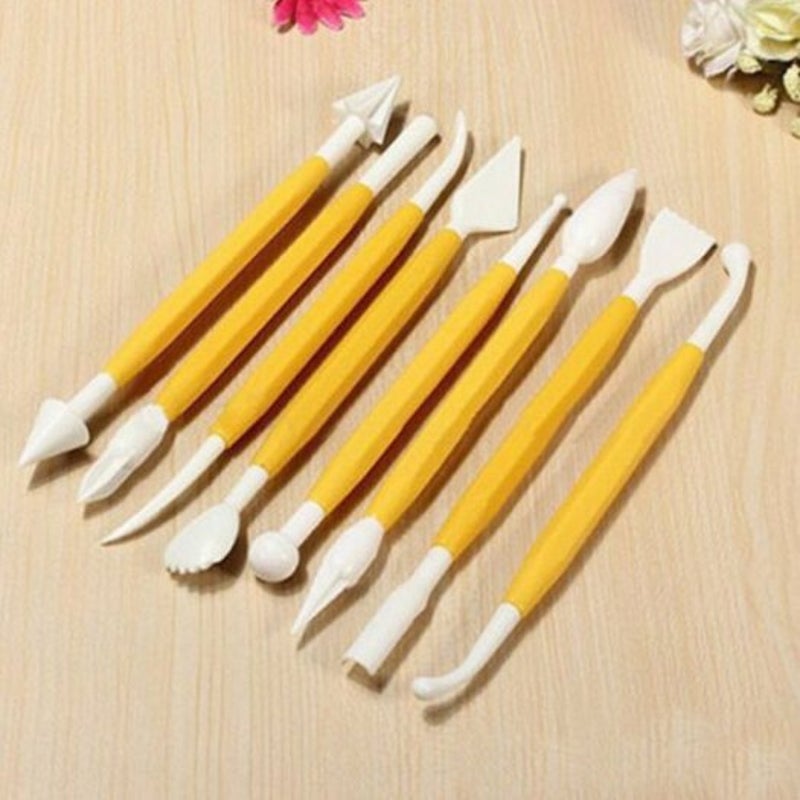 Fondant Cake Decorating Plunger Cutters Tools 46Pcs White