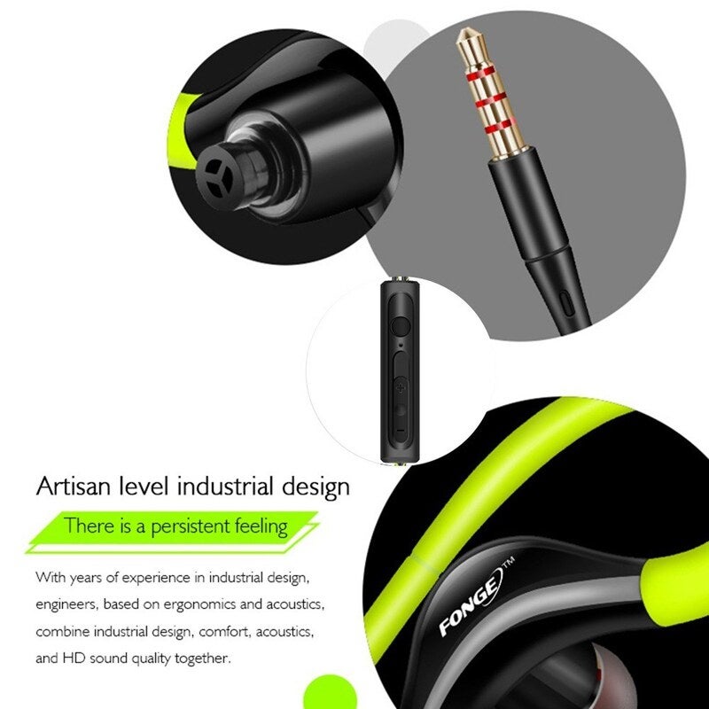 S760 Wired In Ear Waterproof Earphone Green