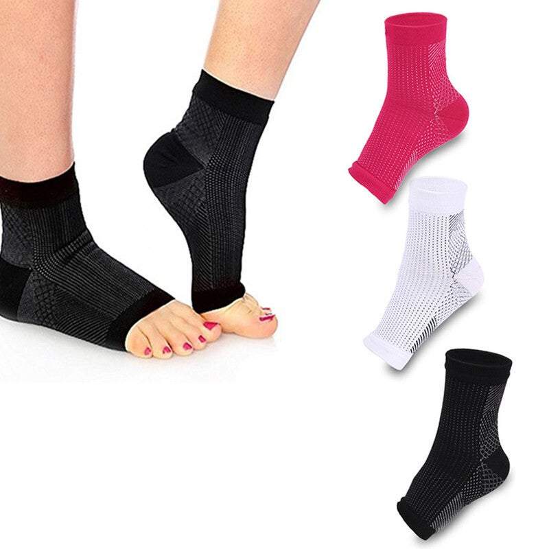 Socks Tights White / Pink Black Foot Ankle Compression For Heel Pain