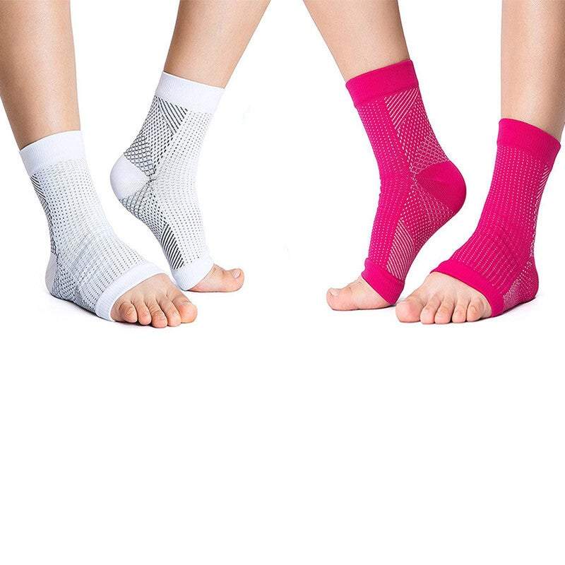 Socks Tights White / Pink Black Foot Ankle Compression For Heel Pain