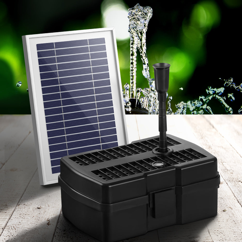 Gardeon Solar Pond Pump With Eco Filter Box Water Fountain Kit 4.6Ft