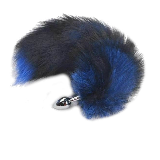 Fox Faux Fur Tail Metal Anal Stainless Steel Butt Plug Bdsm