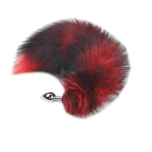 Fox Faux Fur Tail Metal Anal Stainless Steel Butt Plug Bdsm