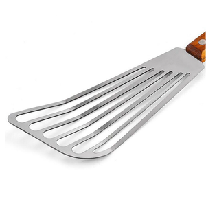 Non-Slip Stainless Steel Kitchen Frying Spatula Leaky Shovel Fish Slice Turner